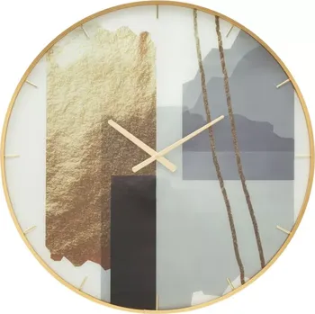 Hodiny Nástěnné hodiny Glass Motif 80 cm vícebarevné/zlaté