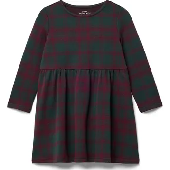Dětská móda 716642 - Tchibo - Dětské žakárové šaty - pro dívky - vel. 134/140 - barva: zelená/kostkovaný