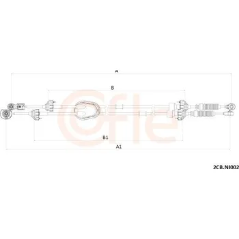 Tažné lanko, ruční převodovka COFLE 2CB.NI002