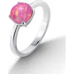 NB-5083-58 Stříbrný prsten s růžovým opálem