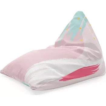 Sedací pytel Sablio Sedací vak Triangl Světlý vzor: 120 x 100 x 100 cm