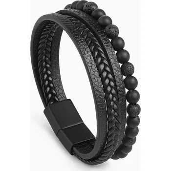 Náramek Kožený náramek s lávou Blade