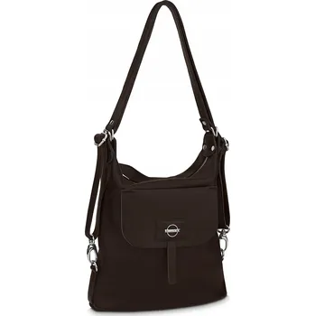 Kabelka Betlewski kabelka přes rameno z pravé kůže hnědá