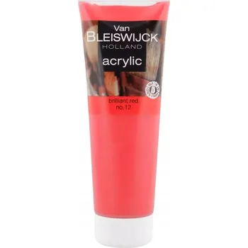 Vodová barva Akrylové barvy Van Bleiswijck červená 1 ks 250 ml