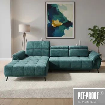 Sedací souprava Sedací souprava GANOVA I | 184x286 cm | elektrický rozklad | petrolejová | VÝPRODEJ Z PRODEJNY