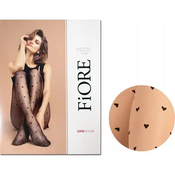 Dámské punčochy Punčocháče Fiore Love Potion 15den vícebarevné Nude/Black, velikost 4