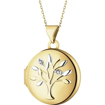 Přívěsek Zlatý přívěsek s diamanty - strom - 0,01 ct - ryzost 585 - 197.176