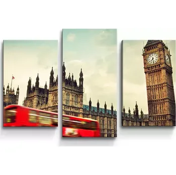 Obraz Sablio Obraz - 3-dílný Londýn - 75x50 cm