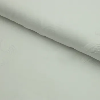 Bavlna popelín - Vyšívaná duha - Bílá