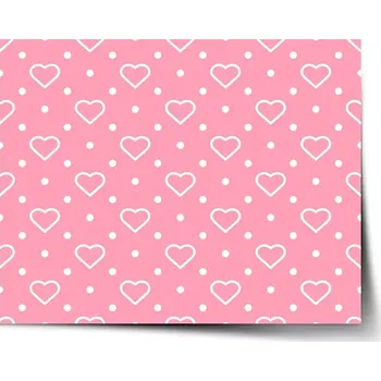 Plakát Sablio Plakát Srdce a tečky - 120x80 cm