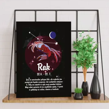 Plechová cedule Sablio Dárková cedulka Rak: 30x40 cm