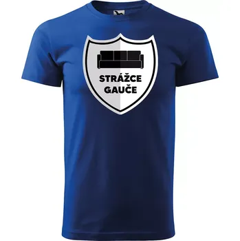 Pánské tričko Sablio Tričko s potiskem Strážce gauče - modré M
