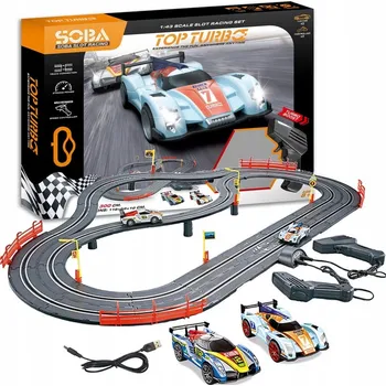 autodráha Závodní autodráha se 2 auty a ovladačem, 300 cm