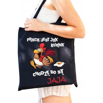 Miłym Druczkiem nákupní taška bavlna černá