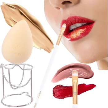 Kosmetický štětec ŠTĚTEC NA RTY A KOREKTOR + HOUBIČKA NA MAKE-UP (BLENDER)