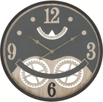 Hodiny Nástěnné hodiny Wallas 67 cm černé/hnědé