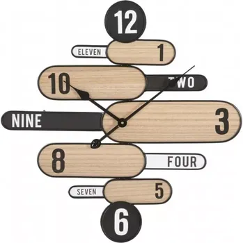 Hodiny Nástěnné hodiny Direction 60 cm černé/hnědé