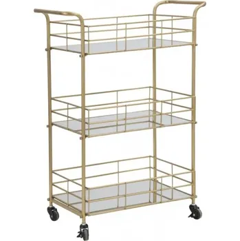 Konferenční stolek Servírovací vozík Glam zlatý