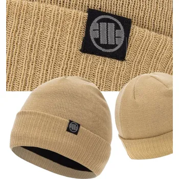 Čepice Pitbull zimní čepice beanie béžová, univerzální velikost