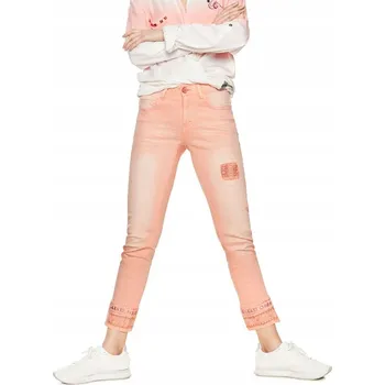 Pánské džíny DESIGUAL LOSOSOVÉ DŽÍNY S VÝŠIVKOU (30)