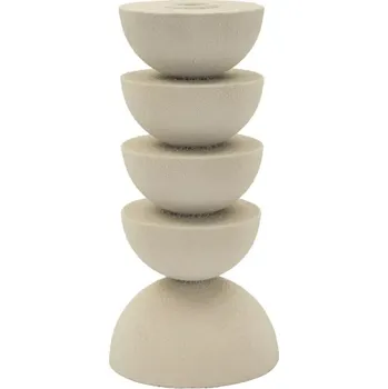 Svícen Kovový svícen Pix 21 cm krémový