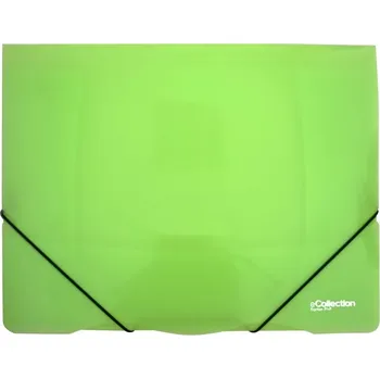 Karton P+P eCollection A4 desky s gumou 3 klopy zelené