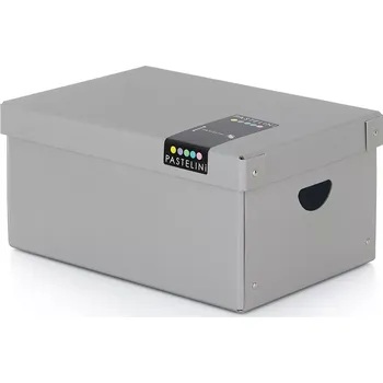 Karton P+P Krabice lamino velká Pastelini šedá 35,5 x 24 x 16 cm 7-00821