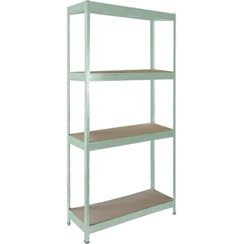 regál meets-ecommerce UG Kovový dílenský regál 230x70x45, 4-7 polic barva: metalická zelená, počet polic: 4 police