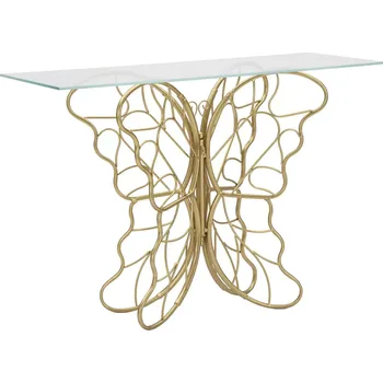 Konzolový stolek Konzolový stolek Butterfly 110 cm zlatý