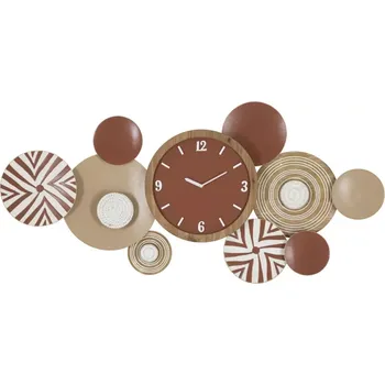 Hodiny Kovové nástěnné hodiny Etnic 127 cm hnědé