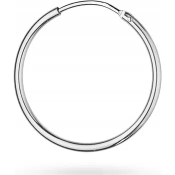 Náušnice STŘÍBRNÝ KLASICKÝ DÁMSKÝ NÁUŠNICE ryzost 925 KRUH KRUHOVÝ 25mm