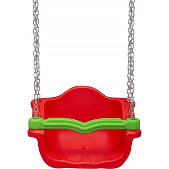 Dětská houpačka Kýblová houpačka King s řetězem - červená