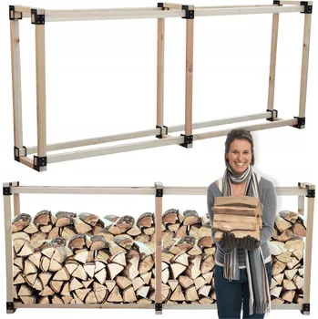 Stojan na palivové dřevo, přístřešek na dřevo, dřevník 0,8 m3 EKO