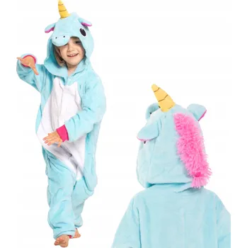 Chlapecké pyžamo Dětské pyžamo Kigurumi Onesie Kostým Pegas Modrý 135-145 cm
