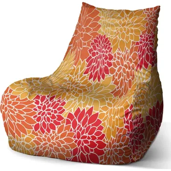 Sedací pytel Sablio Sedací vak Bean Barevné květiny - 100 x 90 x 45 cm