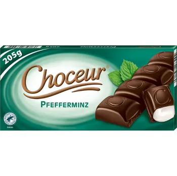 Čokoláda Choceur Pfefferminz hořká čokoláda 205g