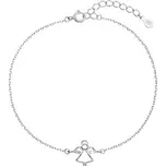 EG7554 Stříbrný náramek andělíček se zirkony - andílci