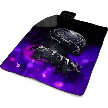 deka Sablio Plážová deka BLACK PANTHER Fialová luminescence: 200x140 cm