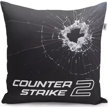 Polštář Sablio Polštář Counter Strike 2 Průstřel - 50x50 cm