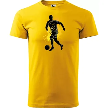 Pánské tričko Sablio Tričko s potiskem Fotbalista 1 - žluté S