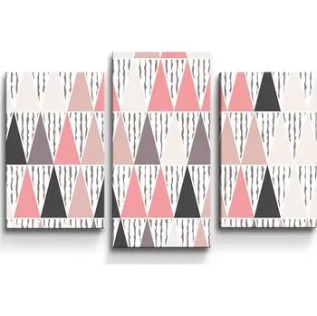 Obraz Sablio Obraz - 3-dílný Tříbarevné jehlany - 75x50 cm