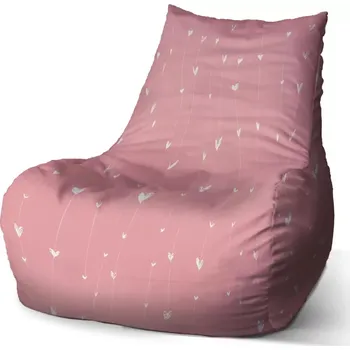 Sedací pytel Sablio Sedací vak Bean Asymetrická srdíčka - 100 x 90 x 45 cm