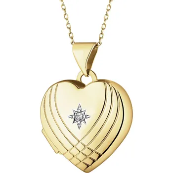 Přívěsek Zlatý přívěsek s diamantem - srdce - 0,005 ct - ryzost 585 - 197.170