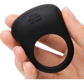 Fifty Shades of Grey Sensation Rechargeable Vibrating Love Ring - Black