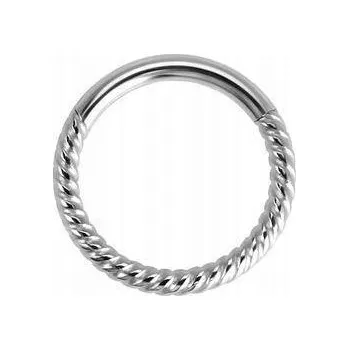 Náušnice Kroužek clicker stříbrný zatočený helix 1,2/10