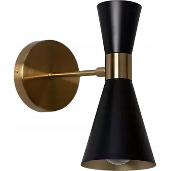Nástěnné svítidlo Nástěnné svítidlo černo-zlaté Abruzzo Salvatore E27
