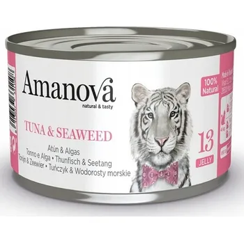 Krmivo pro kočku Amanova Cat Tuna & Seaweed - Tuňák a mořské řasy v želé, konzerva 70g