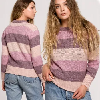 Dámský svetr BeWear dámský svetr vícebarevný volný střih k bokům velikost S/M