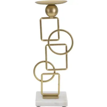 Svícen Svícen Marie 31 cm zlatý/mramor