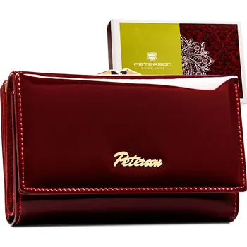 Peněženka Dámská peněženka z pravé kůže na patentku a sponu